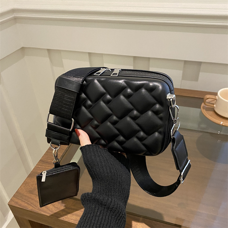 Bolso de hombro de diamond de moda bolso pequeño de moda de moda de mujer bolso de caja bolso nuevo bolso de mochila negro