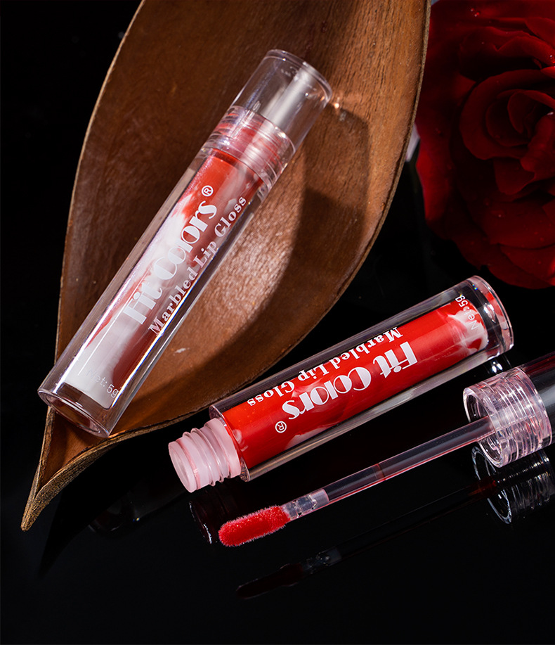 Fit Colors Marble Mirror Lip Gloss Water Essence Lip Mask Easy to Apply lip gloss undefined