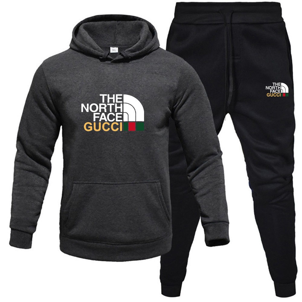 Venta caliente transfronteriza hombres otoño e invierno sudadera con capucha traje de suéter más terciopelo cálido traje casual suéter deportivo al por mayor