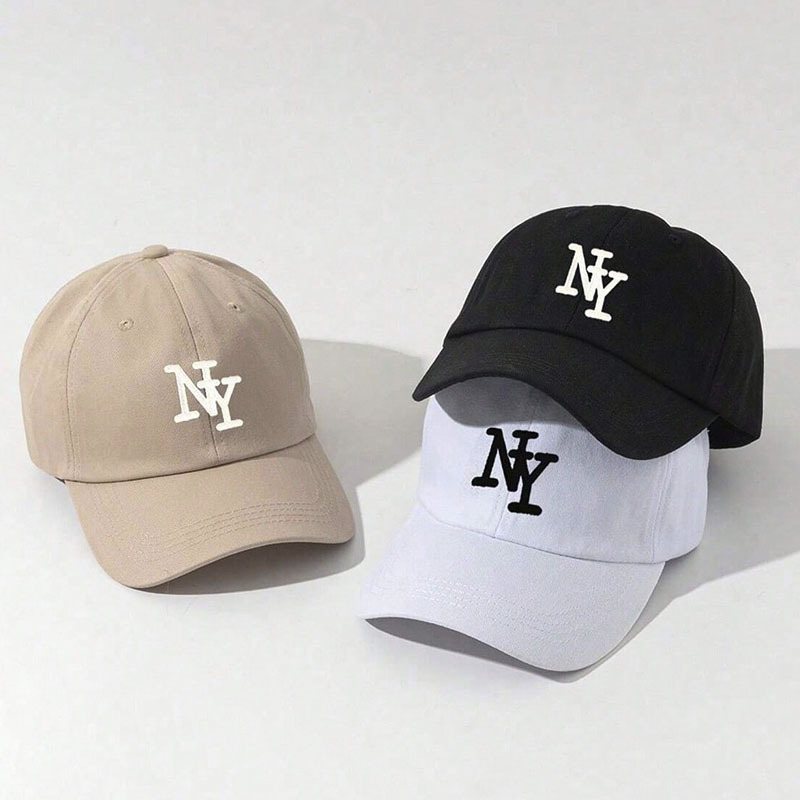 Gorra de béisbol NY bordada, gorra de ocio de protección solar al aire libre, adecuada para niños y niñas, viajes de primavera y otoño, sombrero para el sol de vacaciones junto al mar