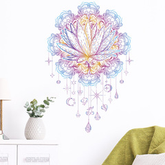 FX-F200民族風蓮花曼陀羅吊墜兒童臥室家居牆面背景裝飾牆貼紙自