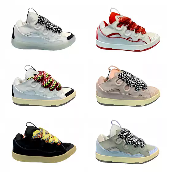 Putian Shoes Best-Selling Bread Shoes for Men and Women Leather Patchwork Lace-Up Casual Sneakers Retro Couple Shoes