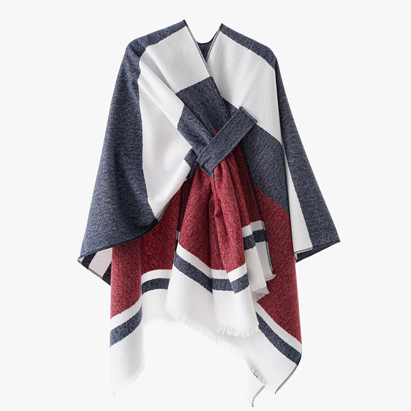 2024 barra de barra de moda europea y americana simple abrazadera capas capas con cálido alto otoño y invierno versátil