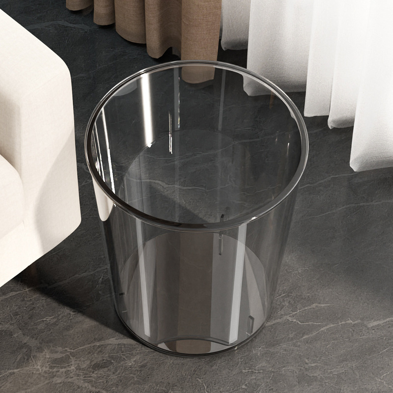 Trash Can Household Toilet High-class Large Size Bedroom Thickened Light Luxury Living Room Kitchen Simple Transparent Trash Can Trash Can Household Toilet High-class Large Size Bedroom Thickened Light Luxury Living Room Kitchen Simple Transparent Trash Can