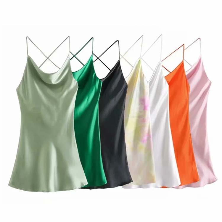 Silk Satin Backless Dress Image 2