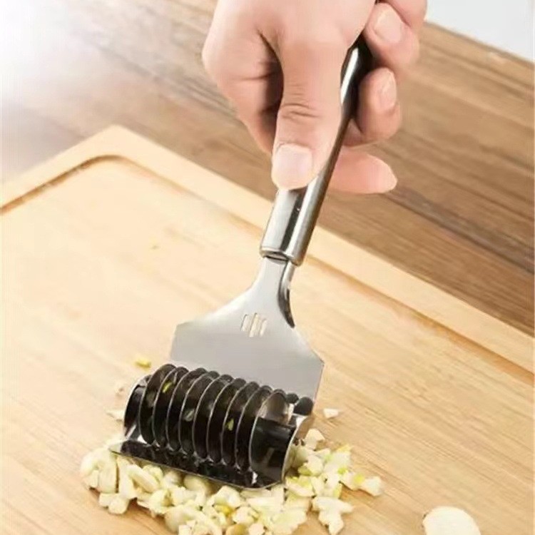 不锈钢切面器家用手动滚刀面皮分切器多功能面条切厨房压面器工具