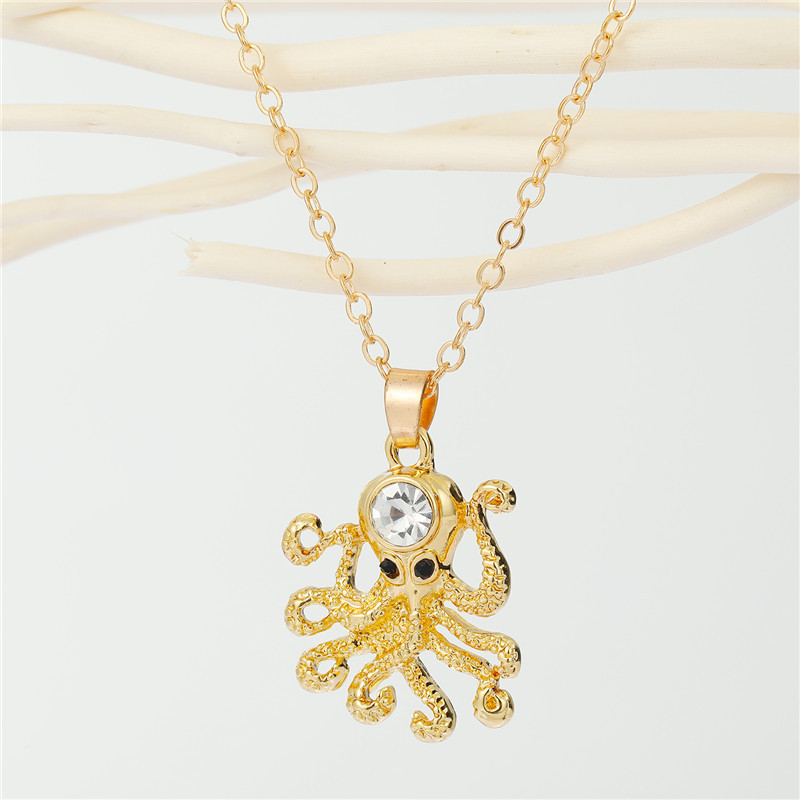 Nihaojewelry Fashion Creative Octopus Diamond Necklace Wholesale Jewelry display picture 1
