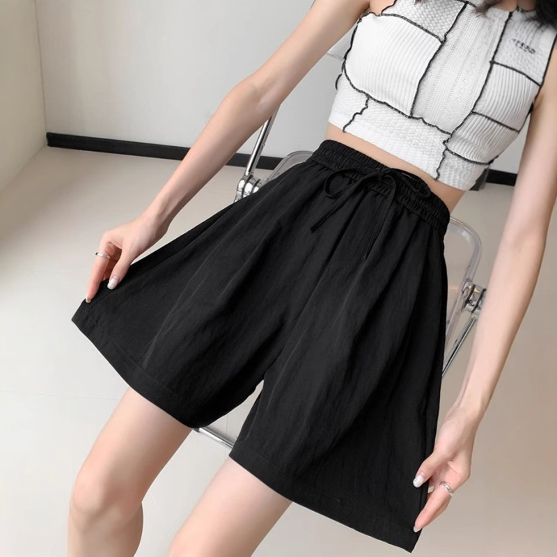 150kg Large Size Ice Silk Quick-Drying Casual Shorts Women's Summer Thin Fat mm Sports High-Waisted Loose Wide-Leg Pants 2