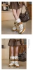 Brown furry Gaobang snow boots