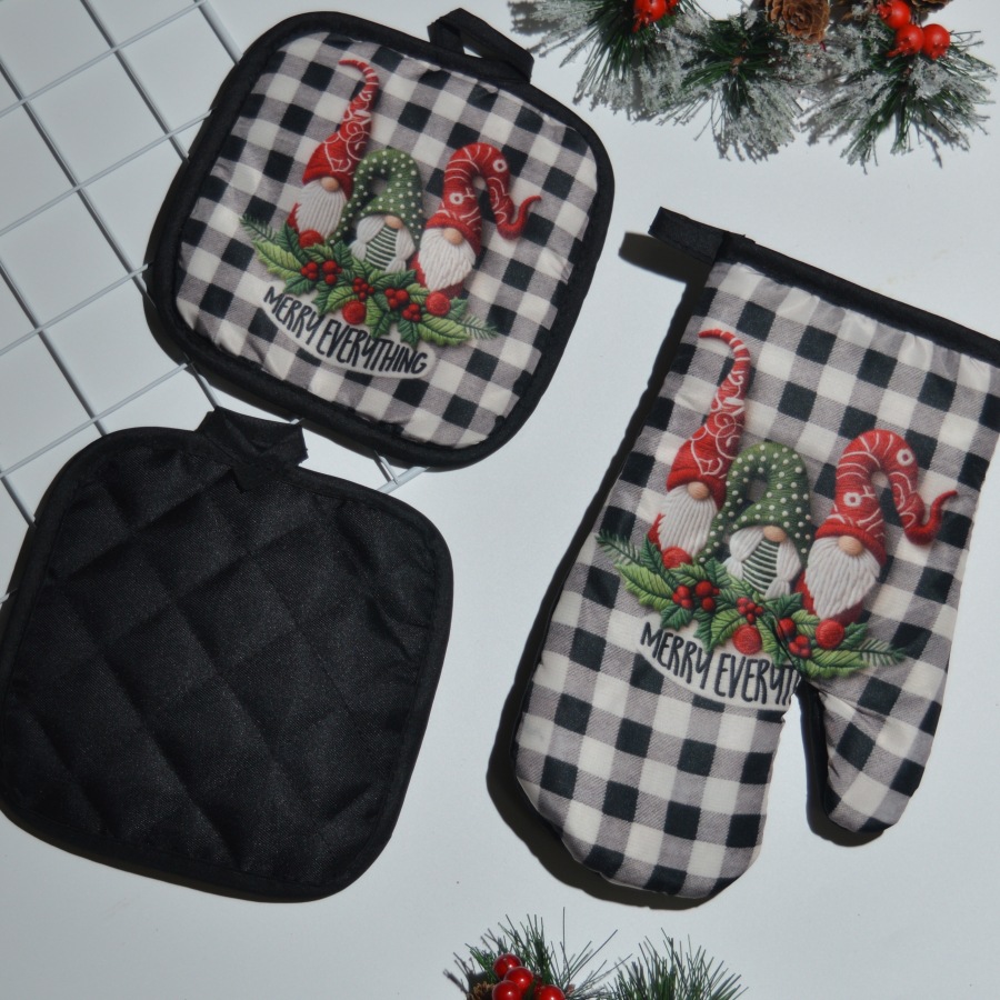 Guantes de aislamiento térmico del día de San Valentín transfronterizo Guantes de horno resistentes a altas temperaturas y a las quemaduras Guantes de horno de microondas
