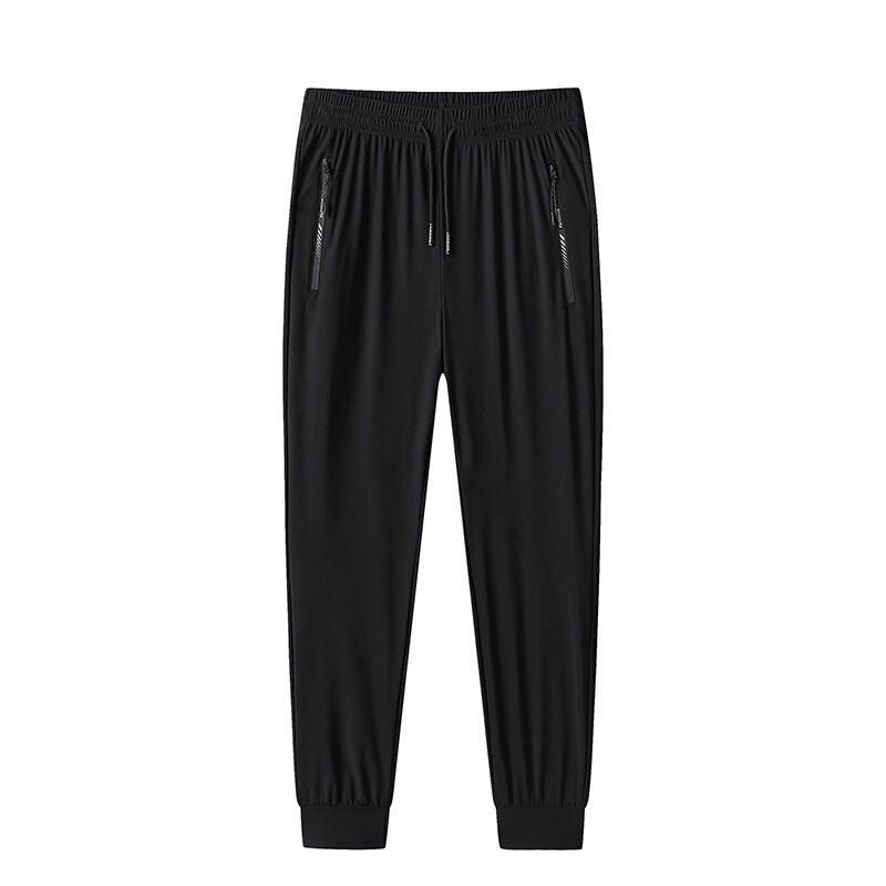 2201 New Ice Silk casual trousers men's summer high elastic fat plus size sports pants one-piece delivery