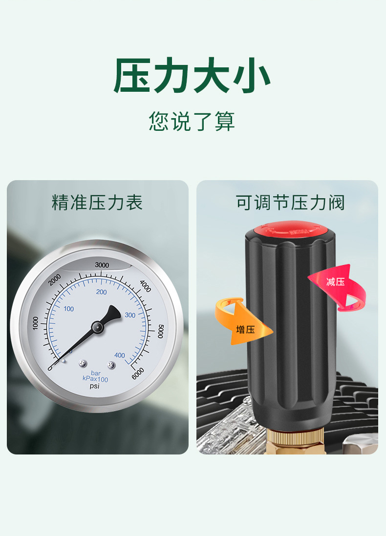 Hua Yiwo Commercial High Pressure Car Washer 220v Car Washer Booster Car Brush Pump Water Gun Powerful High Power Cleaning Machine