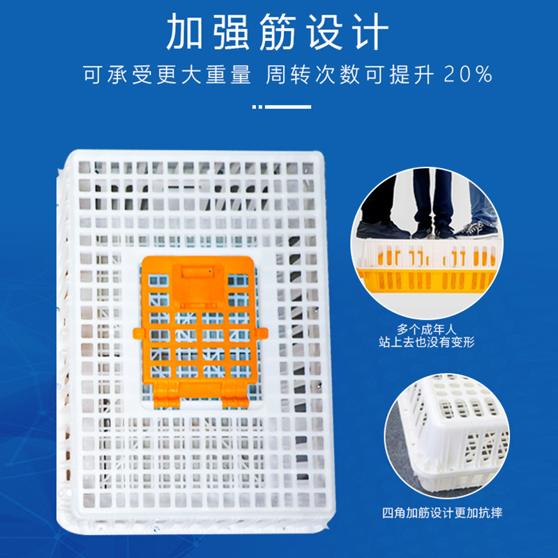 Jaula de transporte de jaulas de pollo Cesta de caja de rotación de aves de corral de plástico en una jaula de pollo, pato, ganso, paloma, jaula de cría de jaula de conejo grande para el hogar