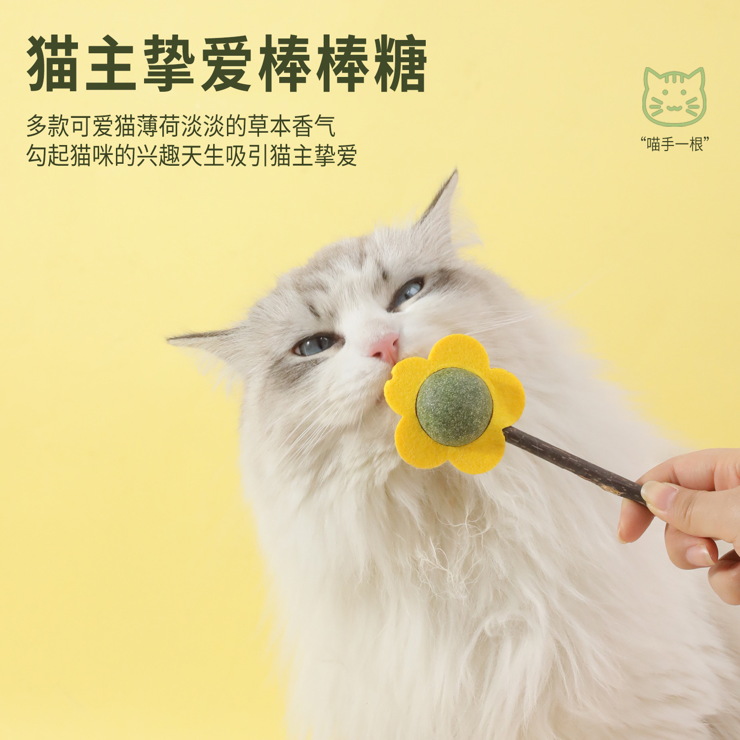 Z dibujos animados gato menta lollipop gatos molar dientes para aliviar el aburrimiento de la madera polilla de dientes molar varilla en gatos jóvenes dientes limpiadores varilla de gato