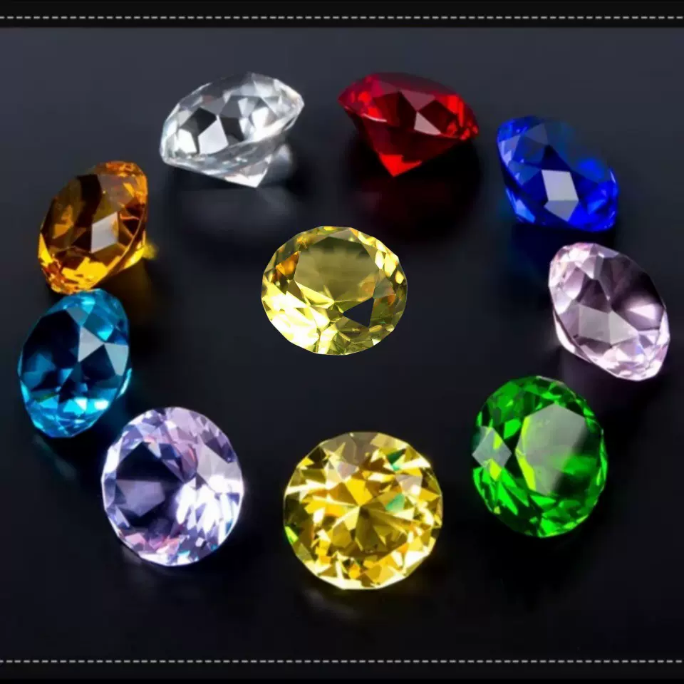 浦江水晶钻石摆件手工打磨家居婚庆摆件房间珠宝店装饰美甲拍照