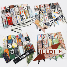 长条百搭丝巾绑发带蝴蝶结字母碎花飘带绑包包伴手礼小丝巾饰带