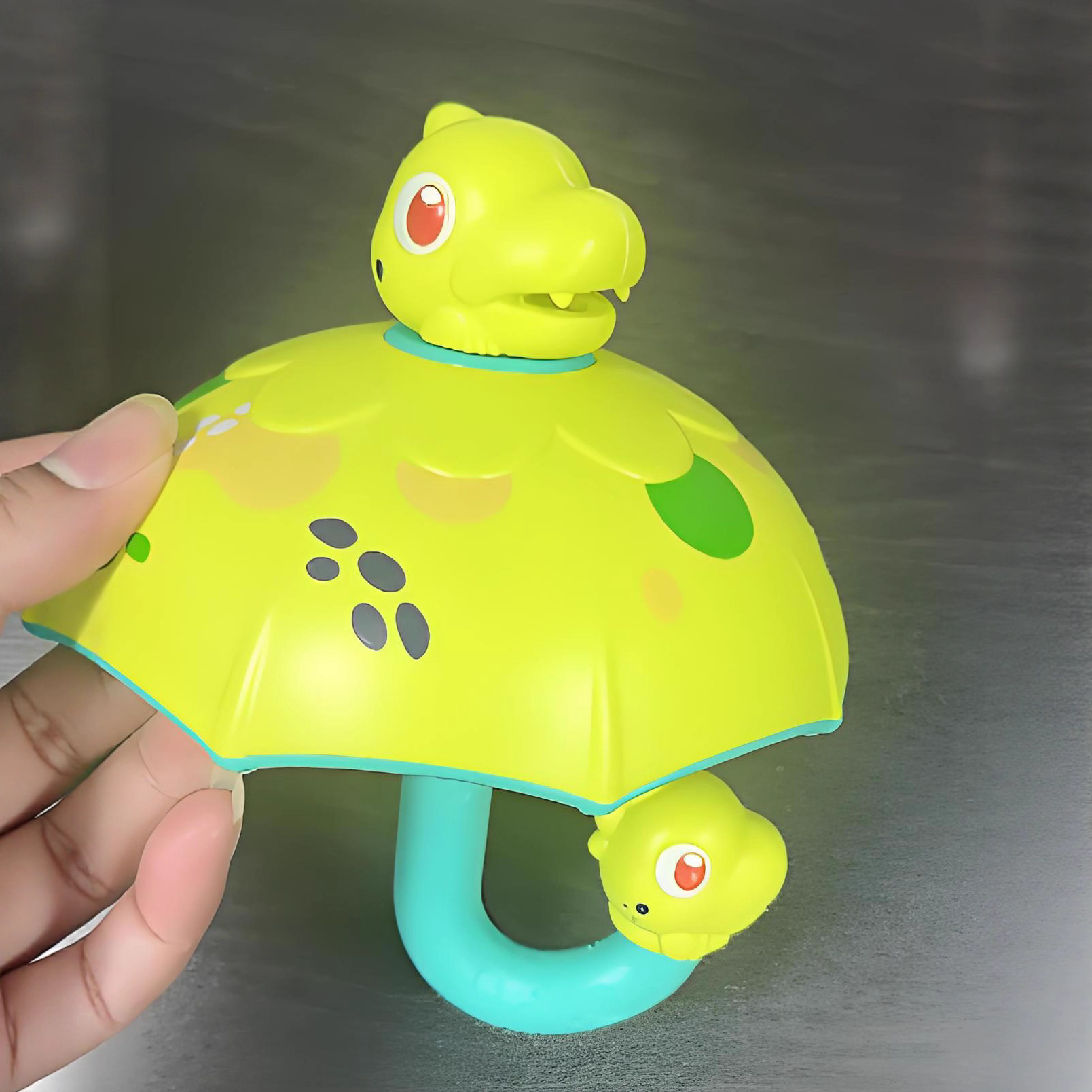 Transfronterizo Amazonas dinosaurio paraguas divertida ducha de agua de Navidad rociador baño girar juguetes de baño interactivo padre-hijo