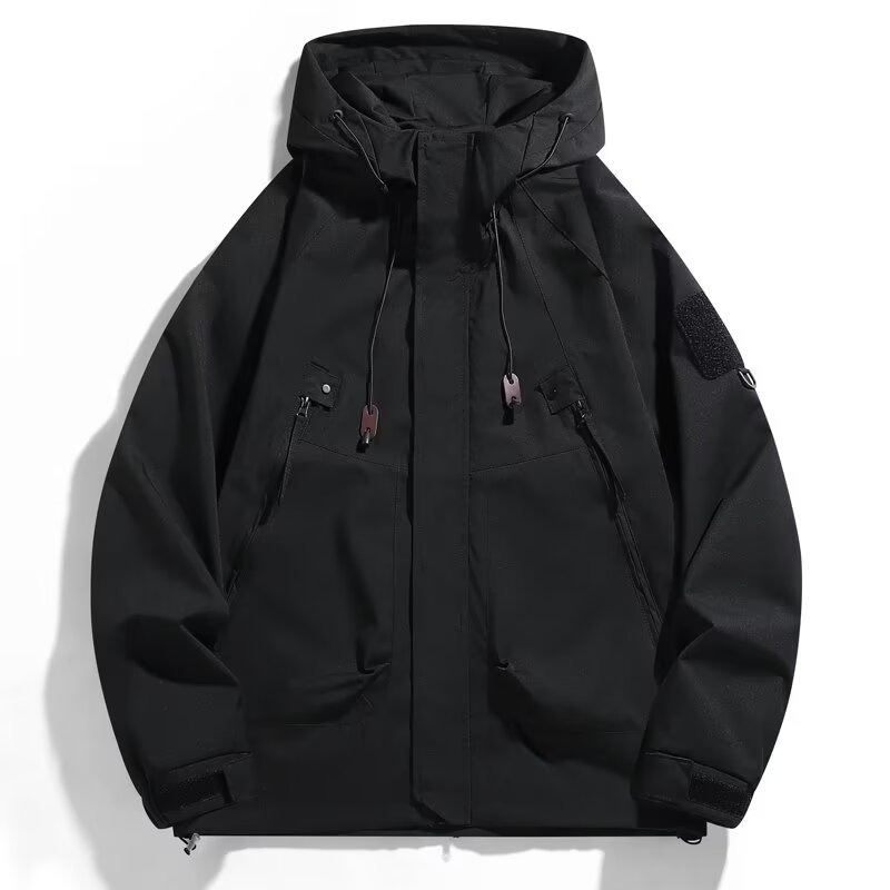 Chaqueta de vuelo negra americana para hombres otoño y invierno hombre duro tres defensa ropa de asalto chaqueta de herramienta chaqueta de comercio exterior al por mayor transfronterizo