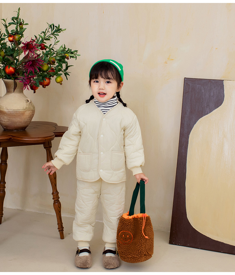 Two-piece warm autumn and winter sets of cotton-padded and thickened clothes and pants for boys and girls, as well as cotton-padded jackets and jackets for children and babies pic 11