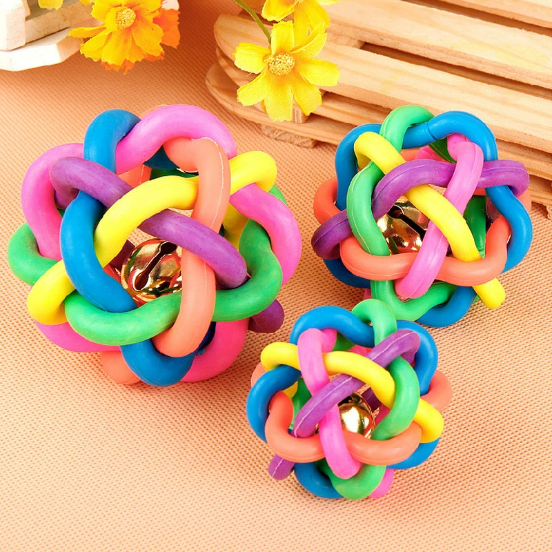 Игрушки для домашних животных Собаки Красочные колокольчики шарики Игрушки для собак озвучивают Игрушки для собак