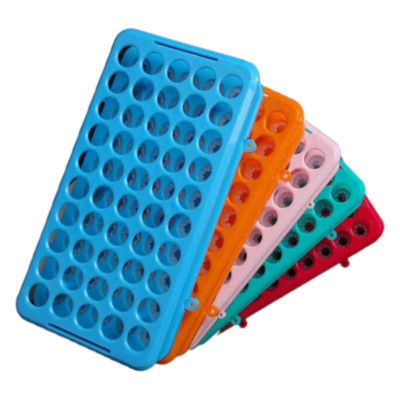 Заводская универсальная стойка для пробирок с отверстиями 18 мм 50 отверстий Стойка для центрифужных пробирок с силиконовой фиксированной подушечкой, устойчивой к кислотам и щелочам
