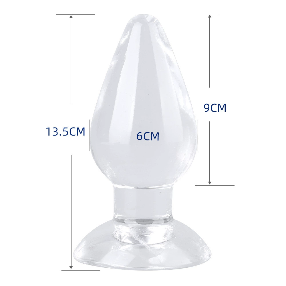 Big Mac backyard anal plug anal plug large, medium and small three-piece high transparent crystal pull bead backyard plug factory supply