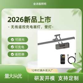 2026爆款画灯无线遥控充电画灯可调光定时壁画灯具高级感 LED镜画