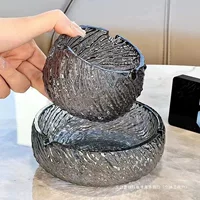 Легкая роскошная пепельница, домашний бизнес, красивая стеклянная пепельница, устойчивая к пятнам, модная и креативная, офисная пепельница большой емкости.