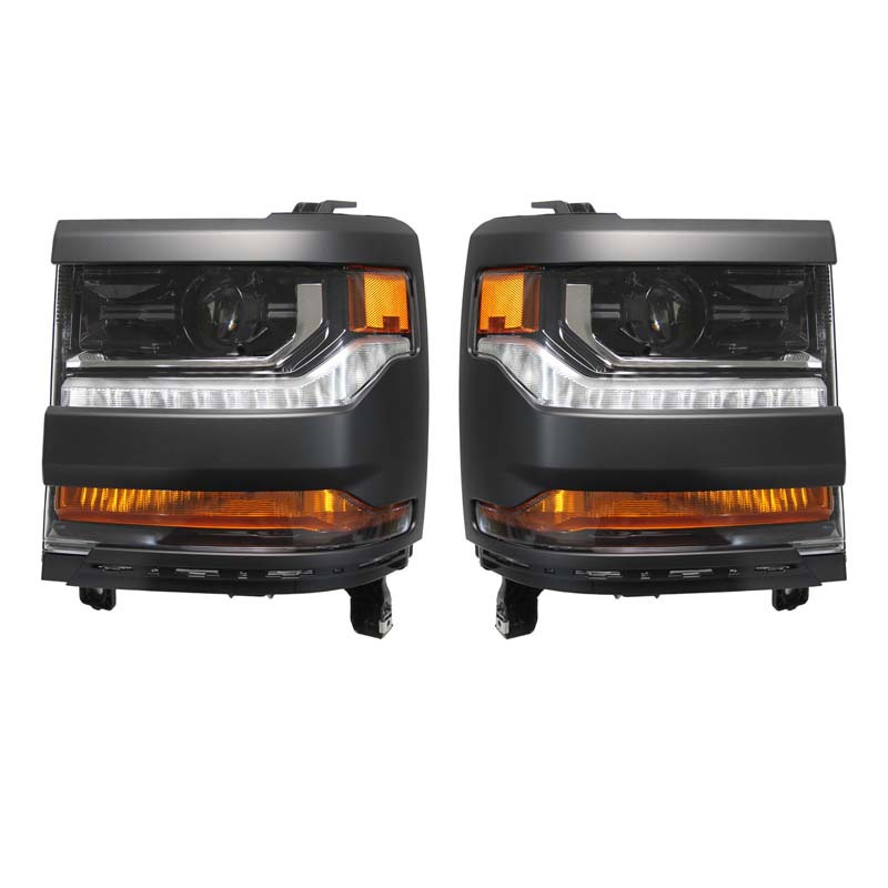 Aplicable a Chevrolet 16 - 18 Silverado faro negro original HID lente dirección halógeno