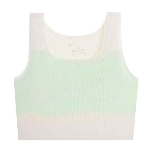 Summer thin ice silk girl's underwear for development period junior high school students, breathable invisible small backless bra for girls