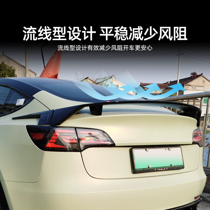 Suitable for TESLA Tesla Model3 Sports Siege Kit Rear Lip Movement Tail Modification Exterior