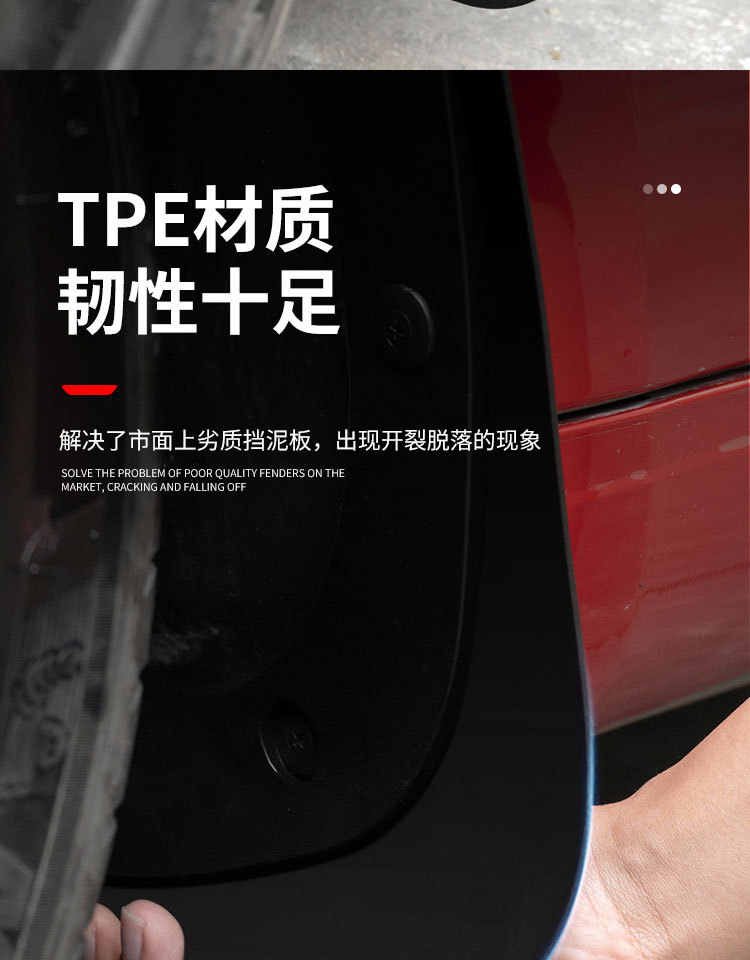 Suitable for Tesla's New Version of Fender Tpe Hidden Original Model 3 New Version of Fender Anti-Splash