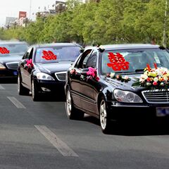 結婚式の車の装飾、明るい結婚式の言葉、結婚式の車のステッカー、結婚式のレイアウト静電ステッカーセット、結婚式用品