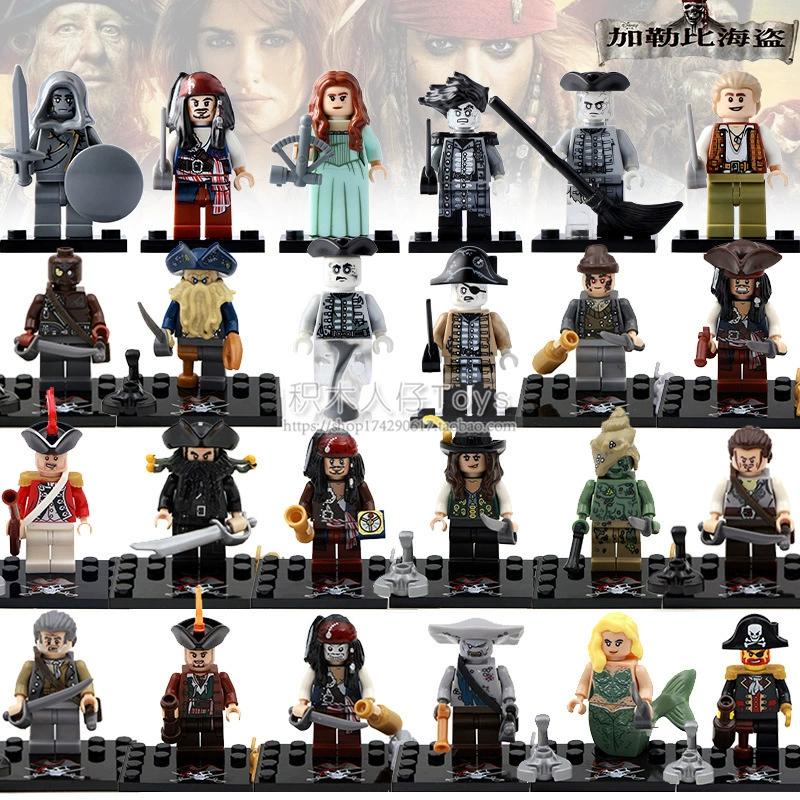 Пираты Карибского моря Дэвид Джонс Джек Элиза Baying KSZ515 518 Совместимо с Lego