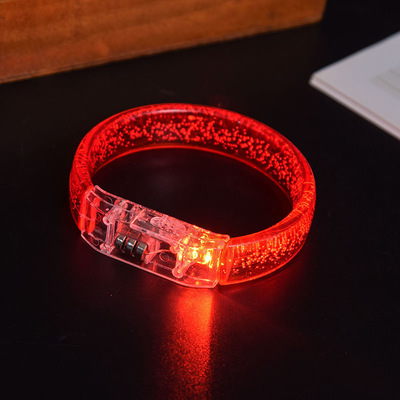 Acrylic flash bracelet colorful bubble fluorescent stick electronic LED luminous bracelet stall luminous toys wholesale