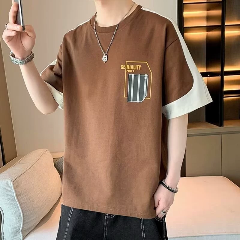 Summer universal breathable short sleeve T-shirt for leisure, loose fit