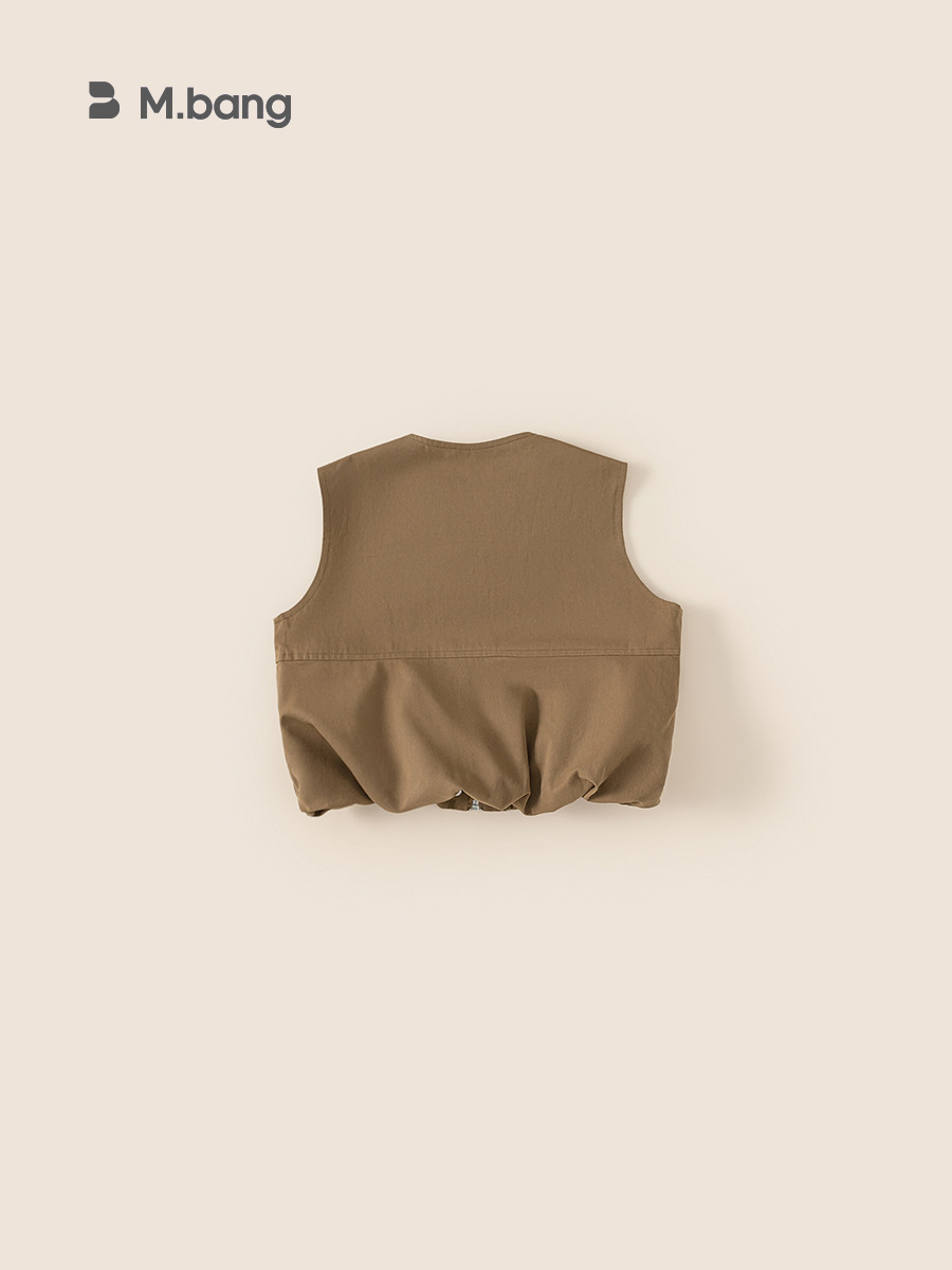 Youbao Ropa para niños Chaleco para niños Chaleco de otoño de todo fósforo retro para niños Chaleco de estilo extranjero para niños Chaleco de bebé