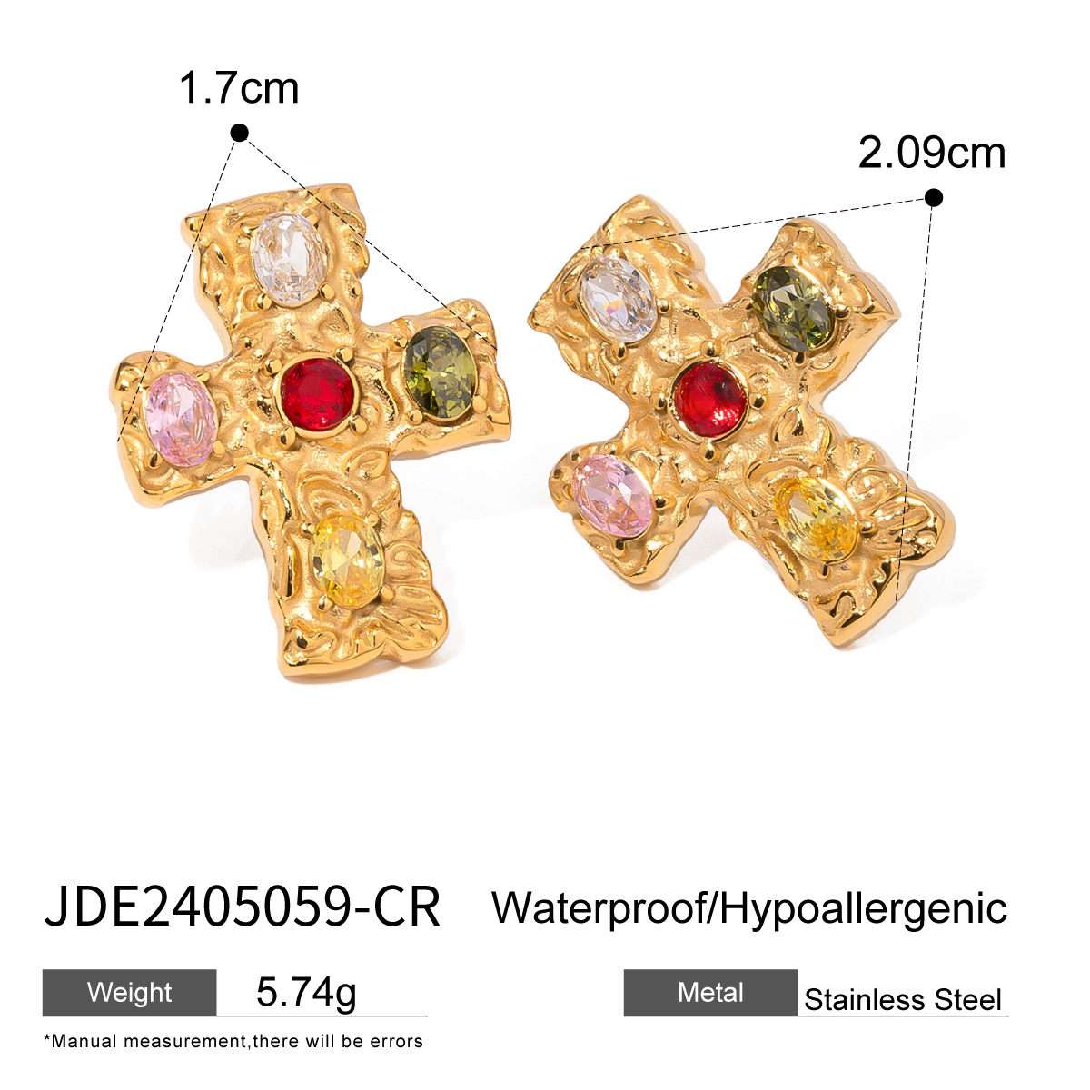 Jieding Pendientes de perlas de acero inoxidable europeos y americanos Pendientes de acero de titanio sin orejas de alta calidad