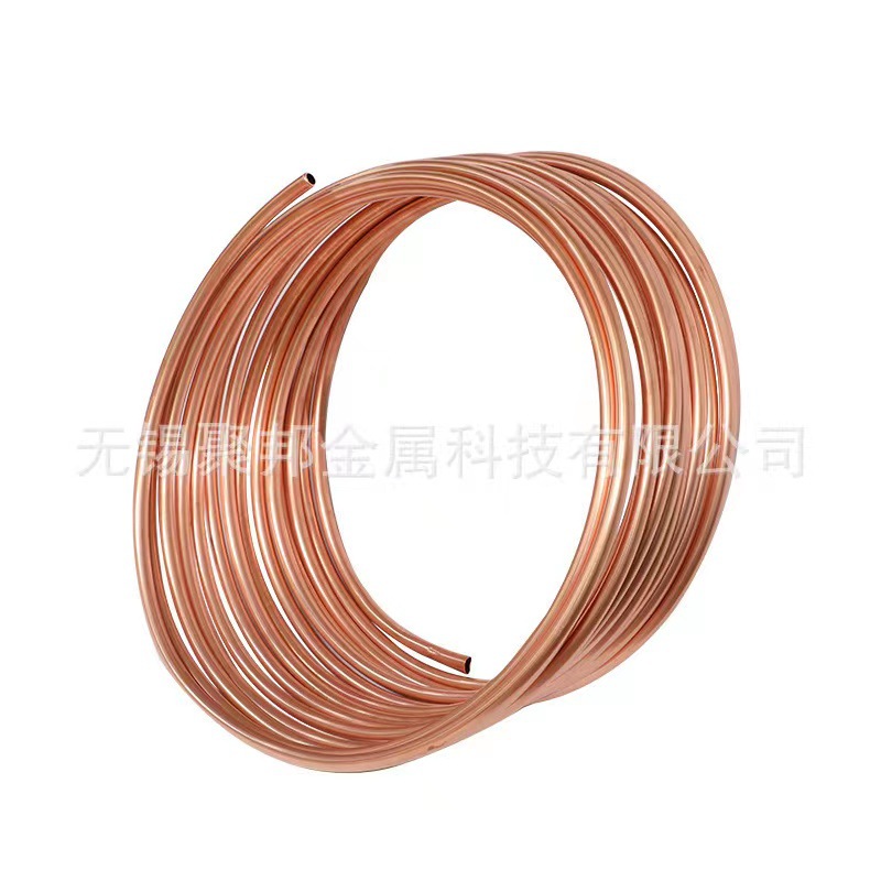 Suministro de R410 aire acondicionado tubo de cobre T2 bobina de cobre fósforo desoxidación condensado tubo de cobre capilar alta conductividad mayorista minorista