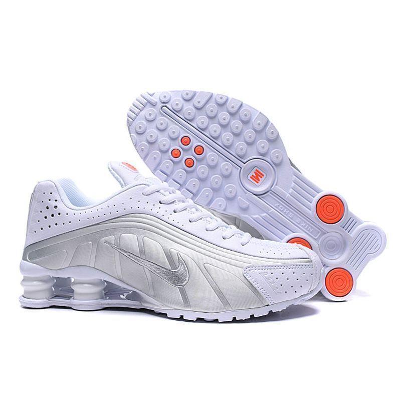SHOX/R4NIKE 고품질 화이트 레드 실버