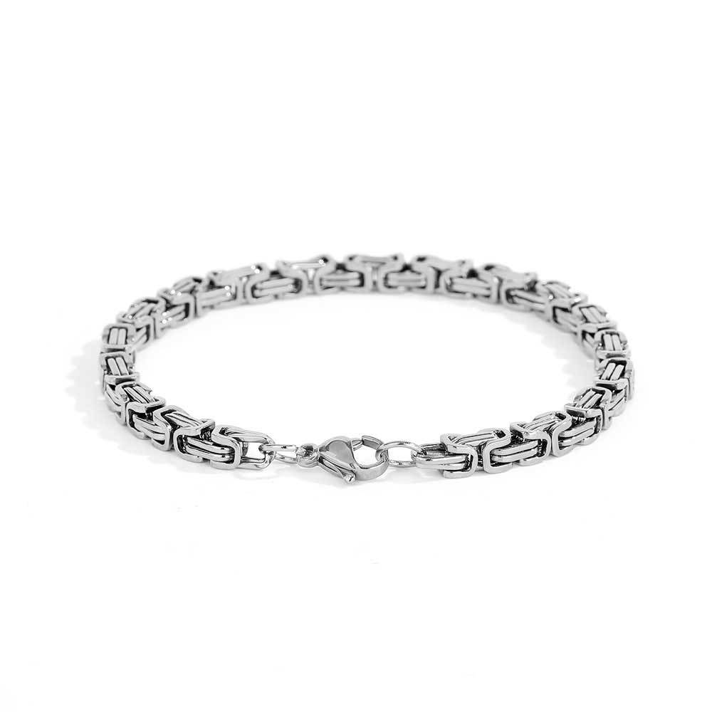 98g Weight Bracelets, Necklace Classification 1 Piece Quantity Daily Occasion 304 Stainless Steel Material Solid Color Pattern All Seasons Season Unisex Gender Plating Design Hip-Hop Style Wholesale Jewelry Hip-Hop Solid Color 304 Stainless Steel Plating Bracelets Necklace 15