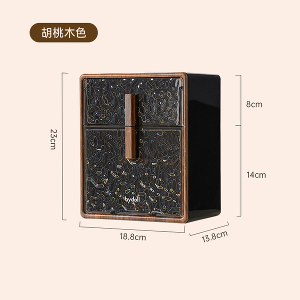 复古风卫生纸盒壁挂式抽纸盒洗脸巾收纳浴室厕所高颜值仿木置物架