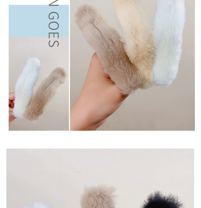 Cute Solid Color Plush Hair Clip1