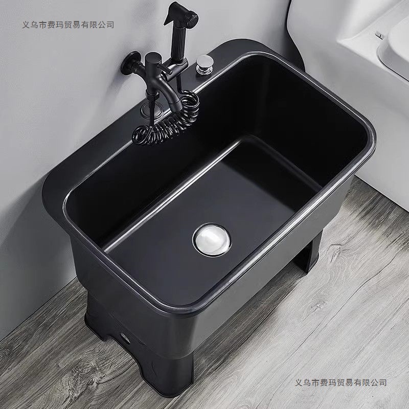 阳台拖把池家用加厚大号移动拖布池落地地盆卫生间塑料高脚洗水槽