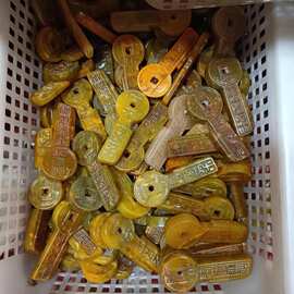 仿古清晚期老岫玉如意挂件古玉老玉平安钥匙扣手把件批发收藏品