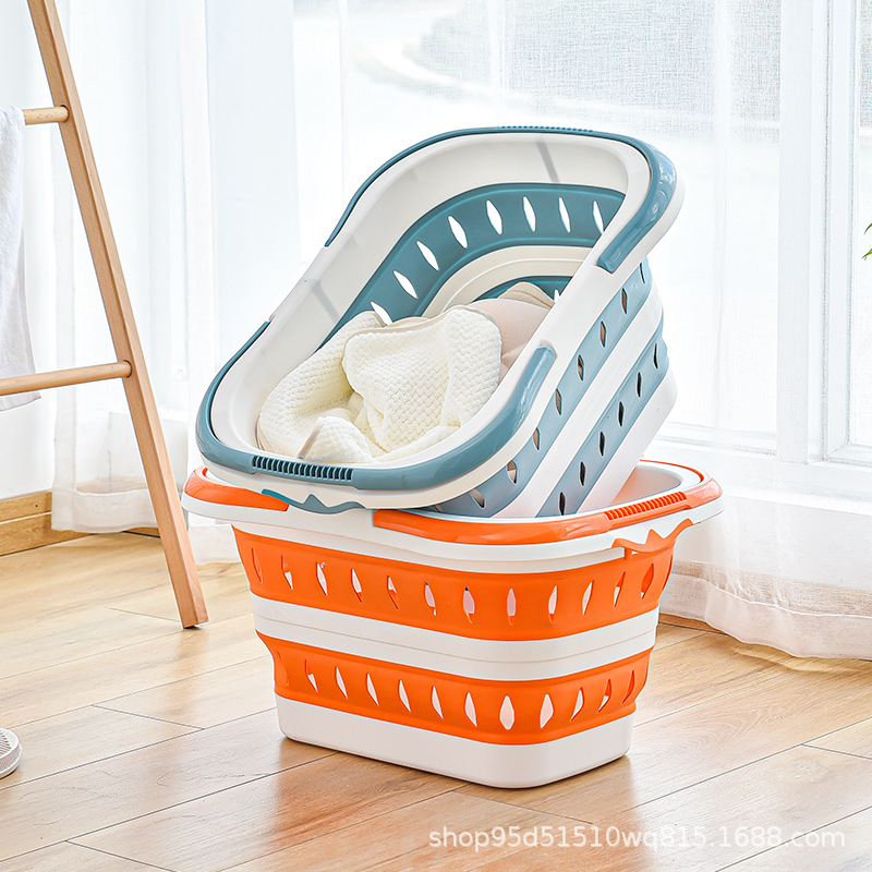 Cesta de Baño Portátil de Plástico PP Plegable para Artículos de Higiene image 3