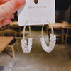 Silver needle, retro fashionable earrings with tassels, silver 925 sample, internet celebrity