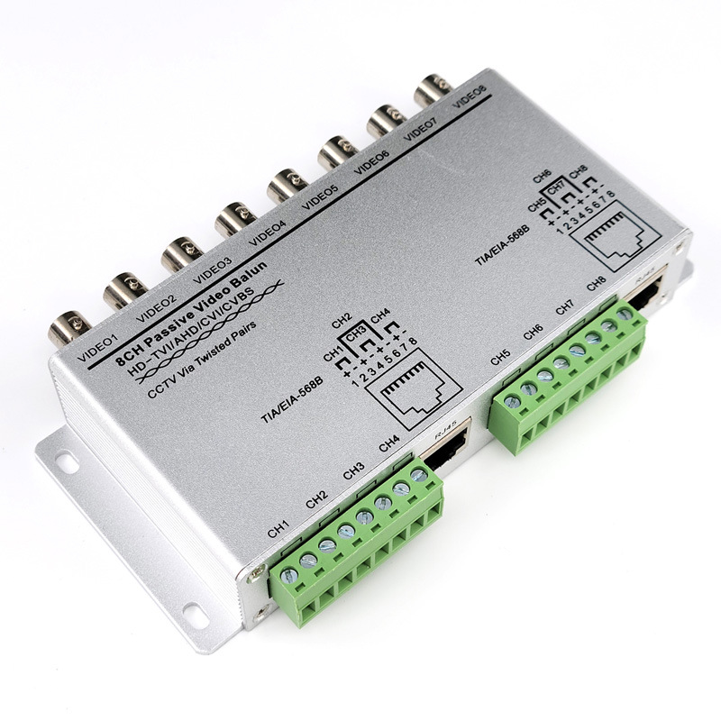 双绞线传输器 8路无源传输器防雷抗干扰（接收器）BNC视频传输器
