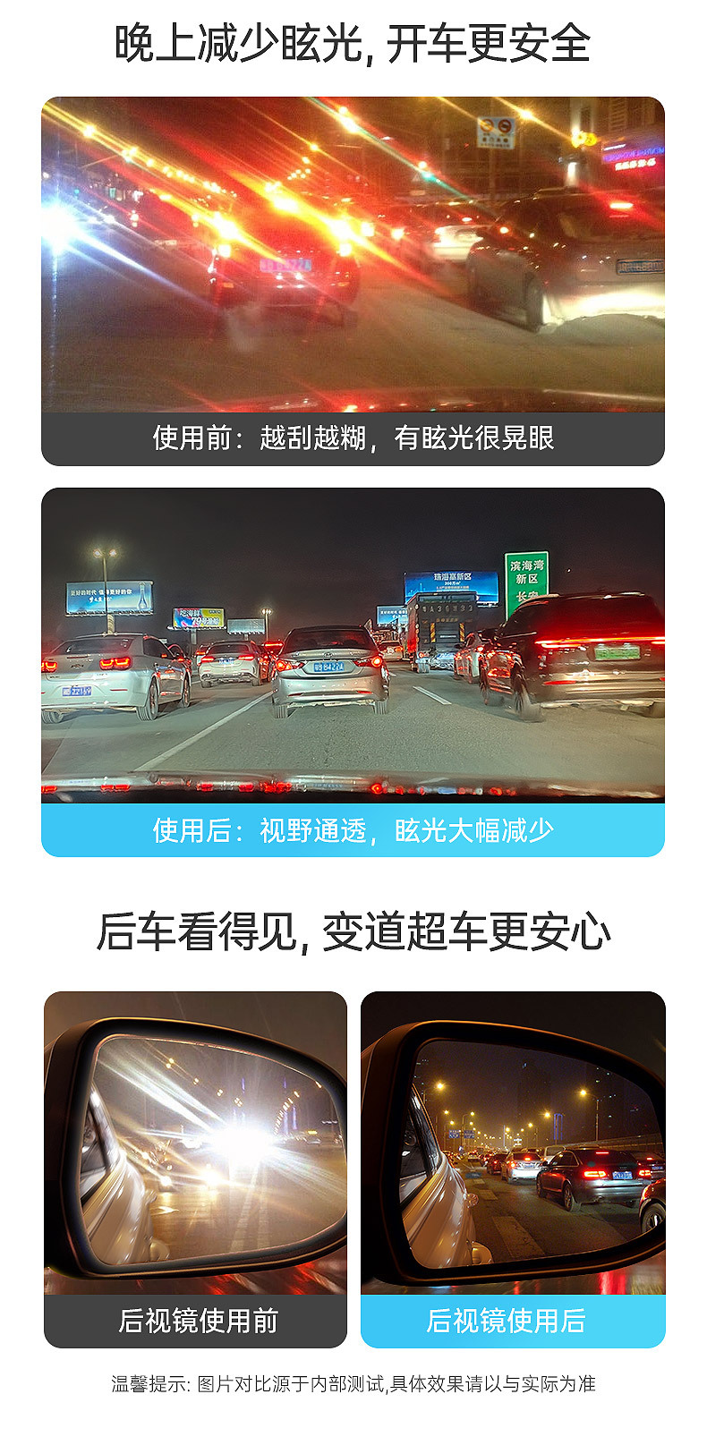 Car Glass Cleaner, Oil Film Remover, Car Wiper Water, Powerful Decontamination and Oil Film Removal Car Cleaning Agent
