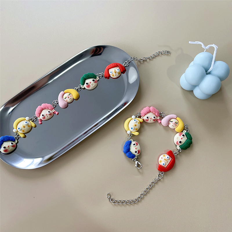 Cute Cartoon Doll Resin Wholesale Bracelets display picture 2
